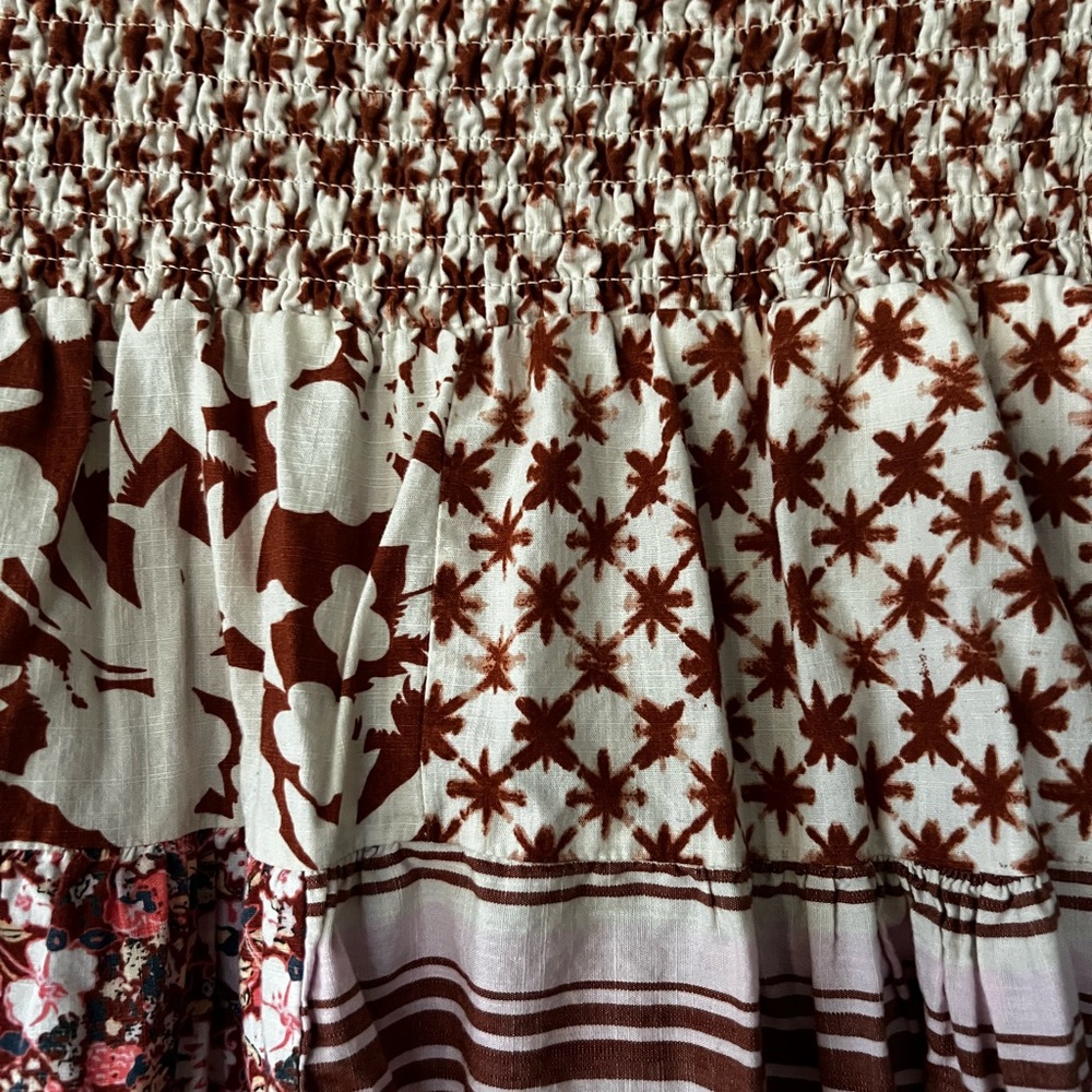 Universal Thread A-Line Patchwork Skirt - Red And… - image 5